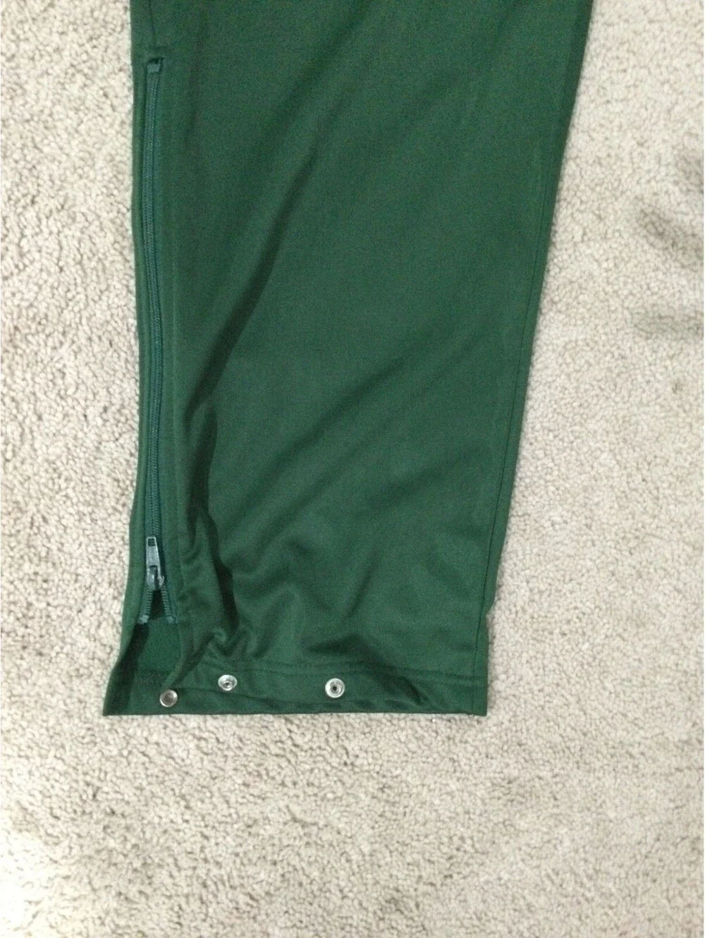 VTG 90s Don Alleson Athletic Bottom Zip Snap Sweat Pants Green Mens M 30